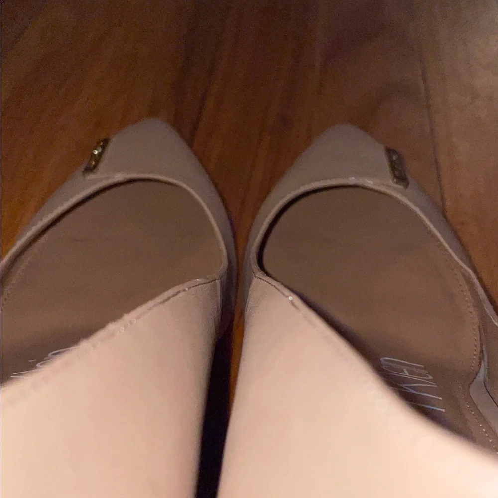 Anthropologie Calvin Klein Nude Heels. Gayle or Brady. ‎ Size 8.  Leather.